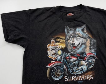 3D Emblem Harley Davidson Survivors Vintage Shirt