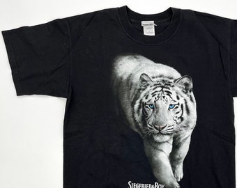 Vintage Siegfried & Roy White Tiger Shirt Sized L double stitch all around