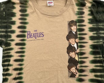 Kleding Gender-neutrale kleding volwassenen Tops & T-shirts T-shirts T-shirts met print 1997 The Beatles Tie Dye Shirt 