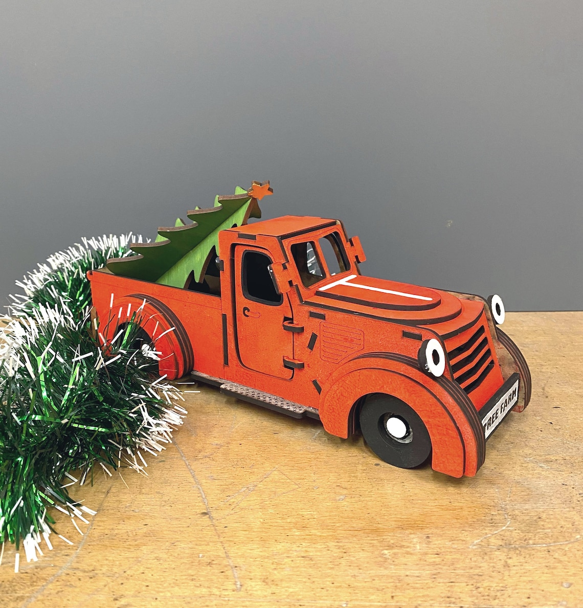 Red Christmas Truck Laser Cut Files. Digital Template for Etsy