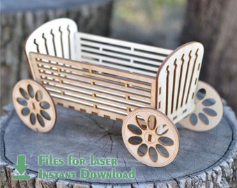 Bun basket - Laser Cut Files. CDR, DXF, SVG files for Engraving and Cutting