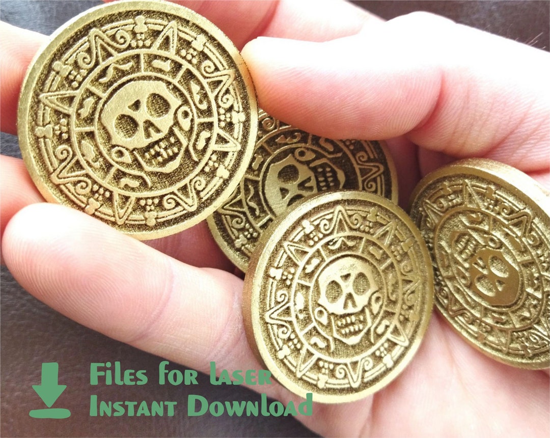 Pirate Coins Files for Laser Machines Vector Templates and Patterns