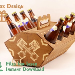 Beer box – Laser cut files SVG, DXF, CDR. Digital product