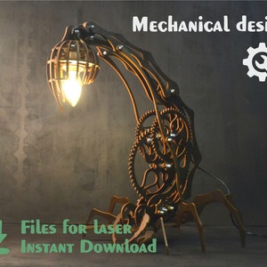 Scorpion lamp – Laser Cutting File Digital Download Vector Glowforge SVG, dxf, AI, cdr / Pattern for CNC, template laser cutting / cdr file