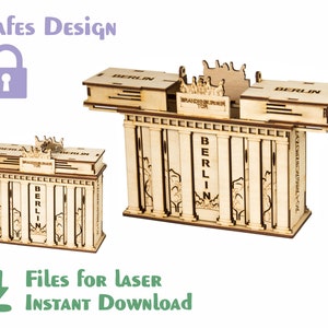 Brandenburger Tor - Fichiers découpés au laser. SVG, DXF, CDR. Glowforge fichiers Téléchargement instantané, fichier cnc, bâtiments célèbres