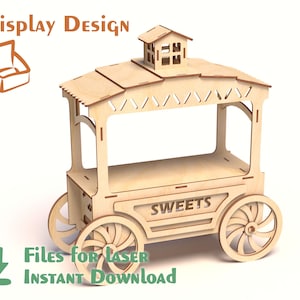 レーザーカット スイートカート - レーザーカットファイル SVG DXF CDR - ベクタープラン - CNCパターン。レーザーカット用のSVGファイル。アートの即時ダウンロード