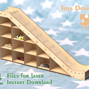 Car Jumping Ramp – Laser Cut Files. Digital template kids&#39;s games highway design - DXF SVG CDR Ai files for cnc laser cutting