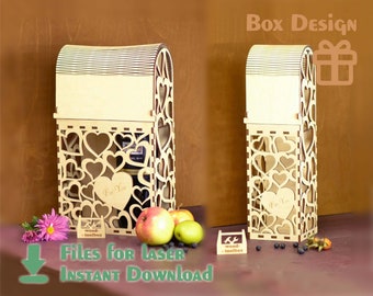 Openwork boxes for wine bottles - patterns for laser cutting. Vector templates and designs, SVG, DXF files