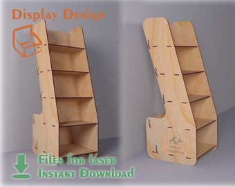 Trade Curved Display - Files for Laser Cutting Machines and CNC Routers - DXF, SVG files - For Product Demonstration