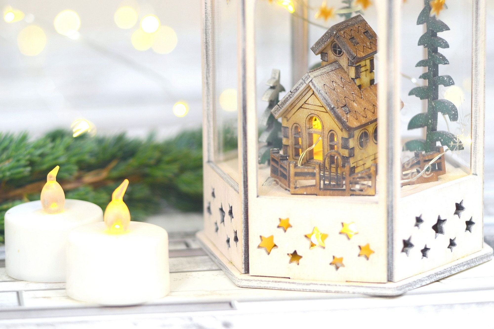 Christmas Lantern Laser Cut File. Cdr Dxf Ai Svg Files. - Etsy