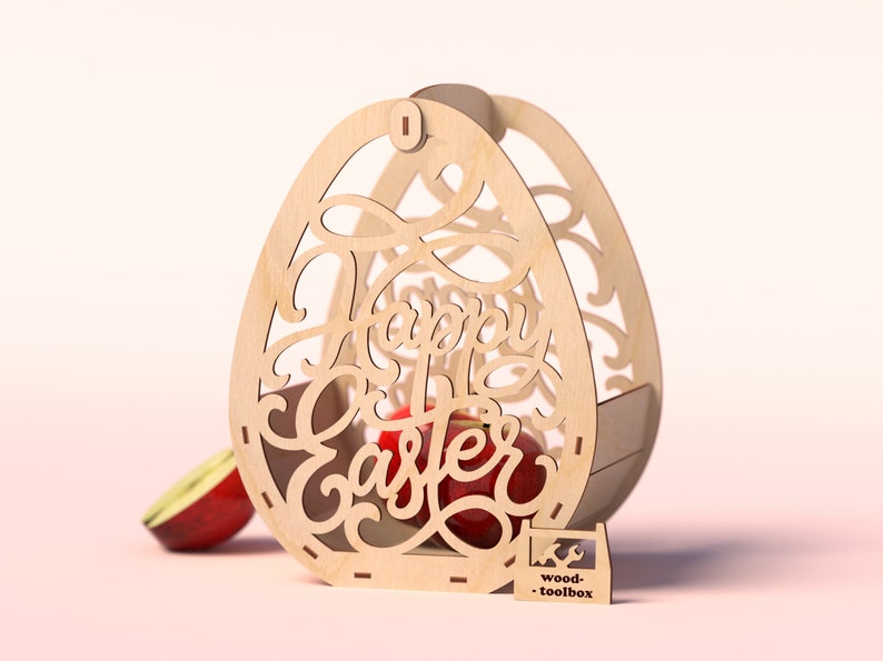 Free Files Easter Basket Laser Cut Easter Decor, Easter Bunnies, Wooden Box, vector plans DXFsvgcdr etc. image 4