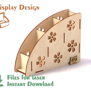 Stativ för fjärrkontroller, godis och andra saker - laserfiler. CDR-, DXF-, SVG-mallar för laserskärmaskiner