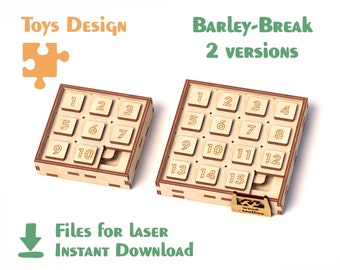 Barley-Break – Laser Cut Files - SVG files for glowforge - Digital template DXF+PDF+Ai - Instant Download