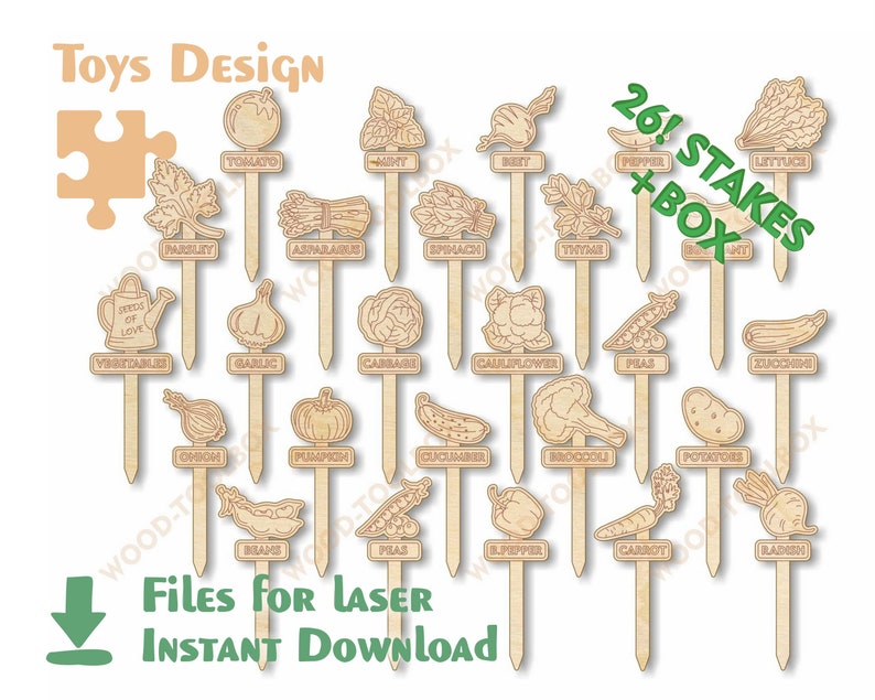 Garden Stakes Svg Dxf Decorative Laser Files for Etsy