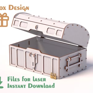 Treasure Hunt Activity - Pirate Chest - Files For Laser Cutting And Engraving - Vector Design