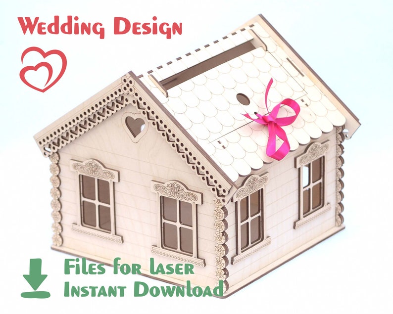 Wedding House Laser Cut File SVG DXF PDF Files for - Etsy Australia