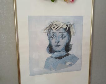 パブロ・ピカソ「ドラ・マールの肖像」1937年、手描き油絵複製 - Etsy 日本