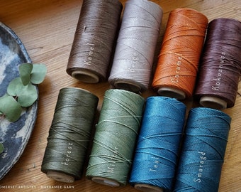 5meter/10m/20m/30m macrame yarn • 1.0 mm • 0.8 mm • 0.75 mm •  great colours • Linhasita or flat waxed yarn