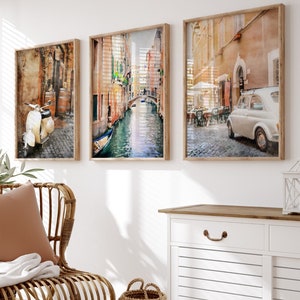 Italy Wall Prints | Italian Wall Art | Watercolour Home Decor | Living Room Decor | Set of 3 Prints | Travel Art Prints | Travel Gift