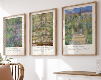Claude Monet Art Print Set: Impressionist Gallery Wall Art