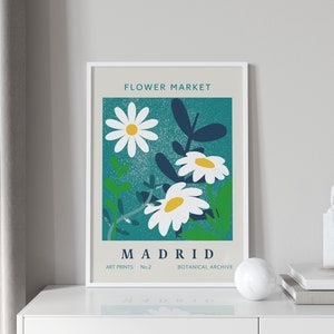 Madrid Flower Market Print: Botanical Wall Art