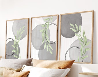 Eucalyptus Botanical Wall Art Prints | Set of 3, Modern Farmhouse Decor