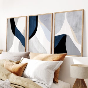 Blue and cream wall art top