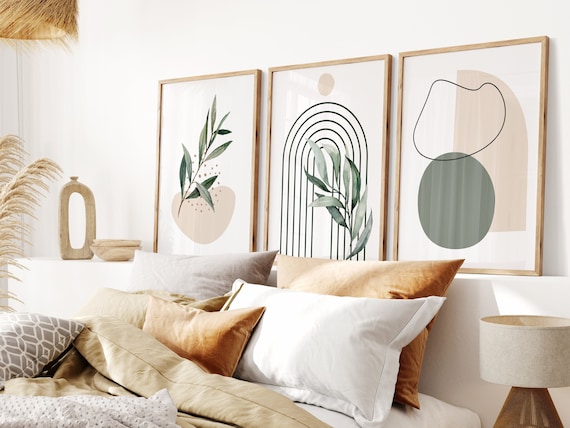 Set of 3 Sage Green Wall Prints 3 Art Print Set Boho Wall Art 3 Piece Wall Art Boho Sage Green Wall Prints Green Botanical Prints Etsy Canada