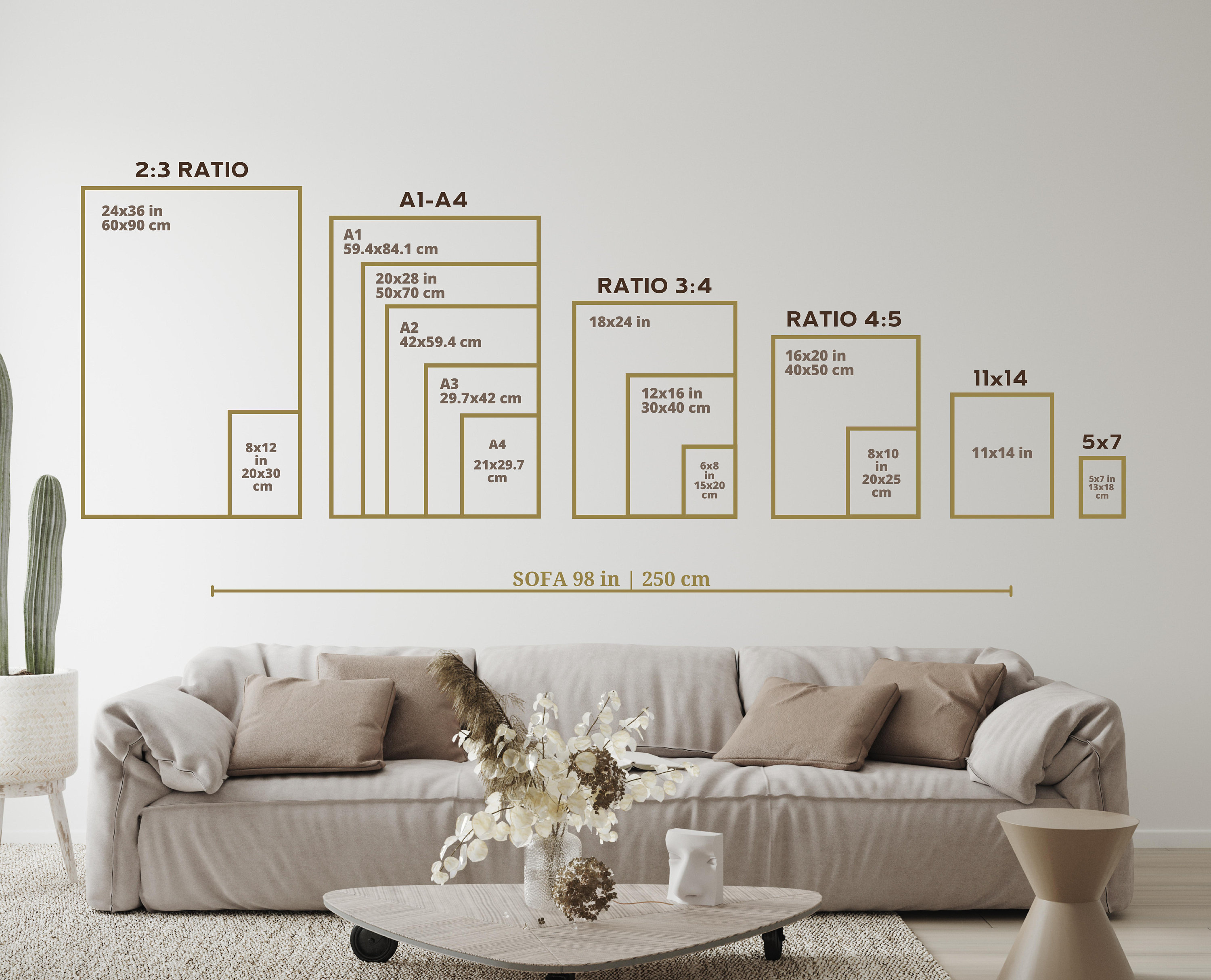 Wall Art Size Guide Standard Frame Size Guide Poster Sizes, 51% OFF