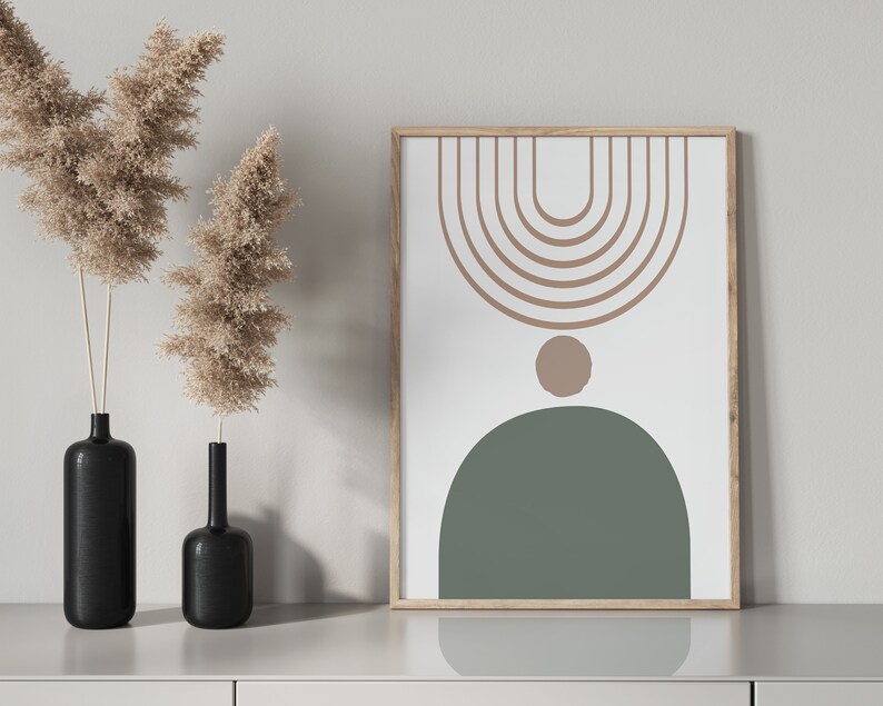 Set of 3 Sage Green Prints, Green Botanical Wall Art, Sage Green, Boho