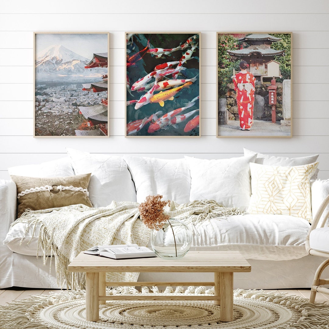 Japan Wall Art Prints Japanese Wall Art Watercolour Home Decor Living ...
