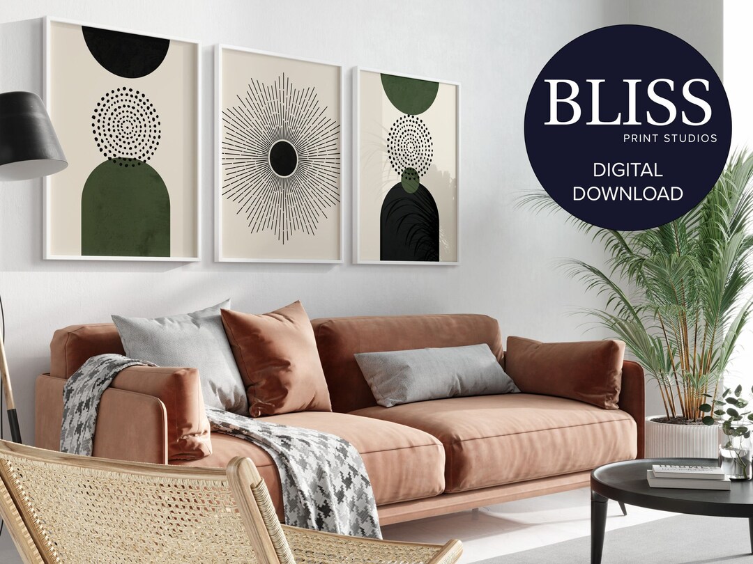 Printable Modern Mid Century Wall Prints Print at Home Art Downloadable