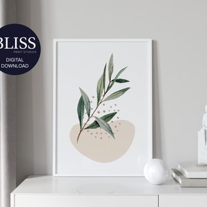 Set of 3 Printable Sage Green Wall Prints | Green Botanical Prints ...