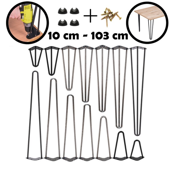 4 x Hairpin Legs Tischbeine Tischkufen Haarnadelbeine Tischgestell Hairpinlegs