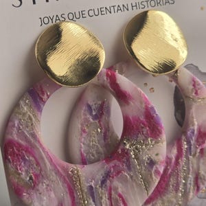 Hypoallergenic and lightweight polymer clay earrings