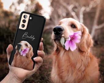 Personalisierte Haustier Samsung Handyhülle mit Haustierfoto + Name Personalisierte Hund Handyhülle Personalisierte Katze Handyhülle Personalisierte Telefonhülle Katze iPhone Hülle