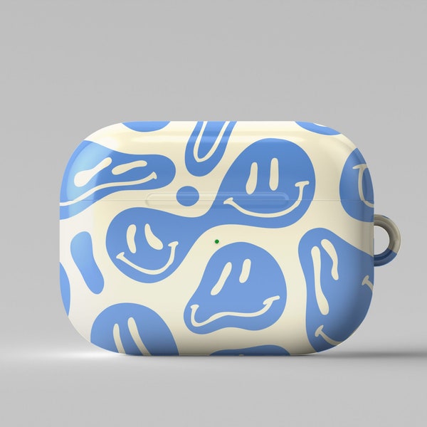 Cute AirPods Case With Charm, Blue And White AirPods 2 gen Case, AirPods 3 gen Case, AirPods Pro Pro2 Case