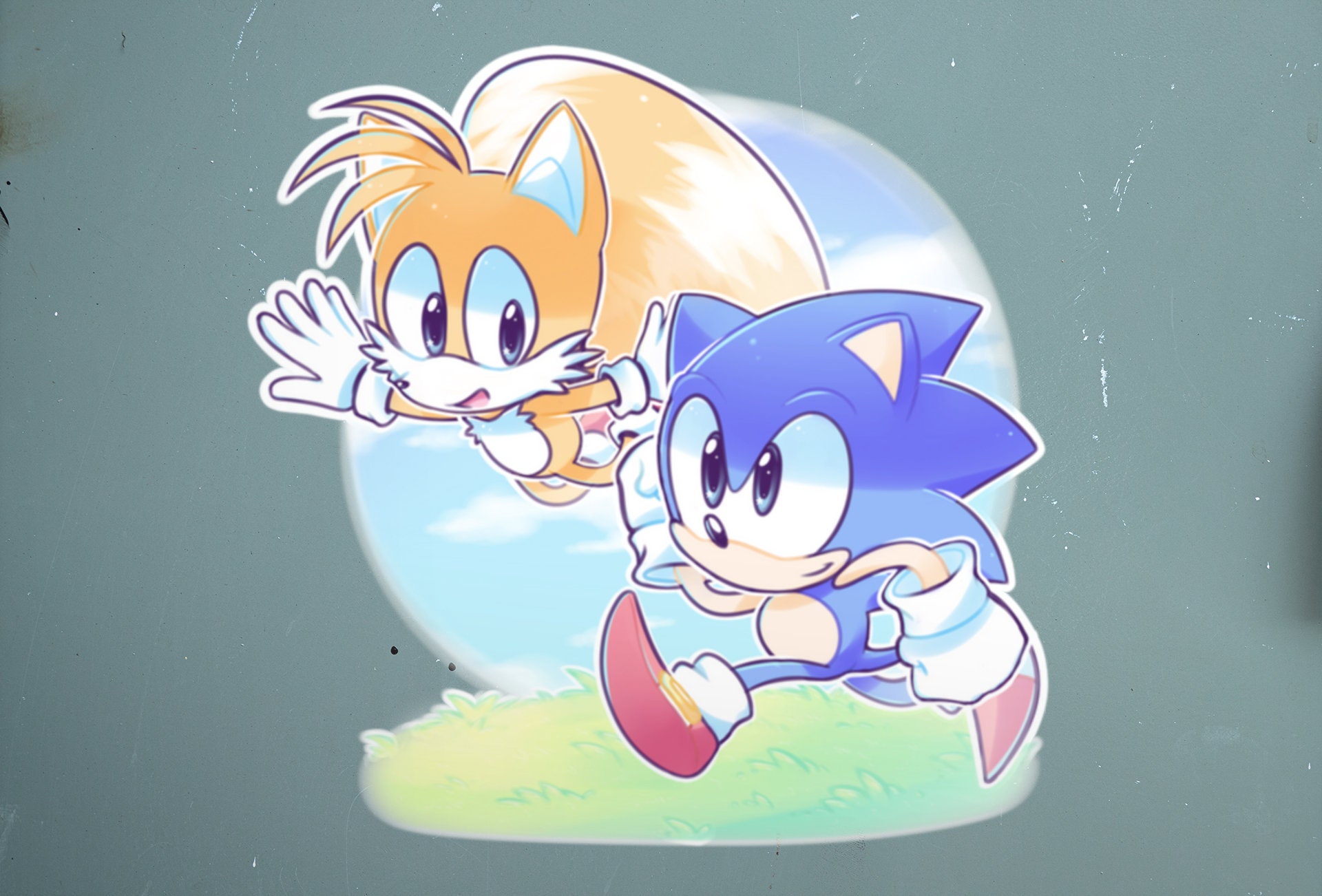 Cute Sonic and Tails Kawaii Chibi Sticker Etsy