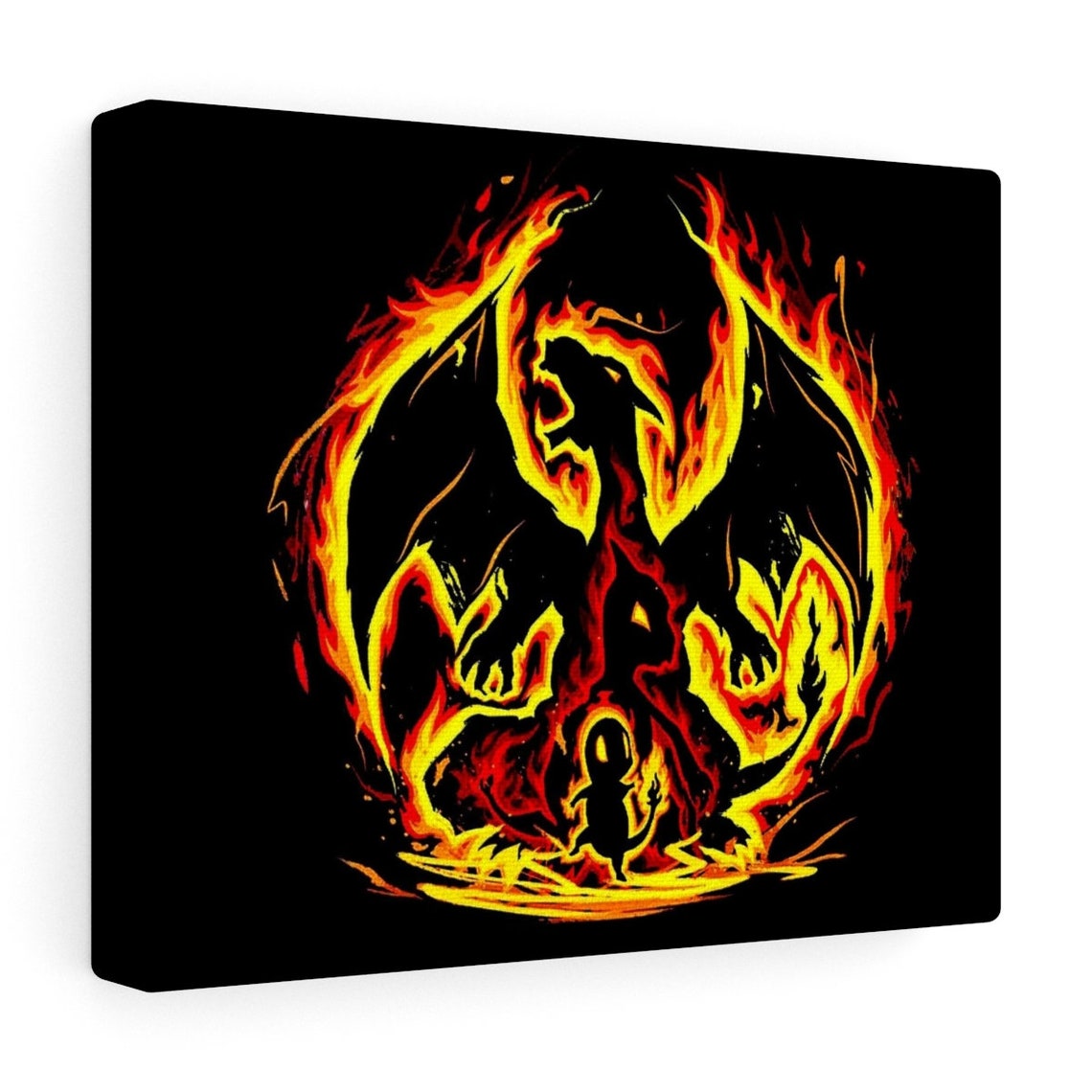 Pokemon Wall Art Charizard Evolution Canvas Etsy