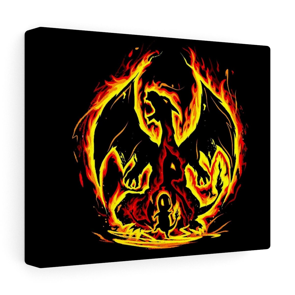 Pokemon Wall Art Charizard Evolution Canvas Etsy