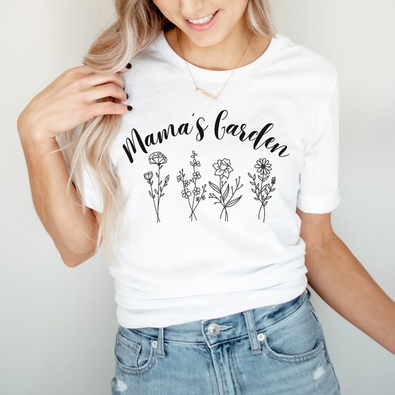Custom Birth Month Flower Shirt Custom Birthday Flower Tee Etsy