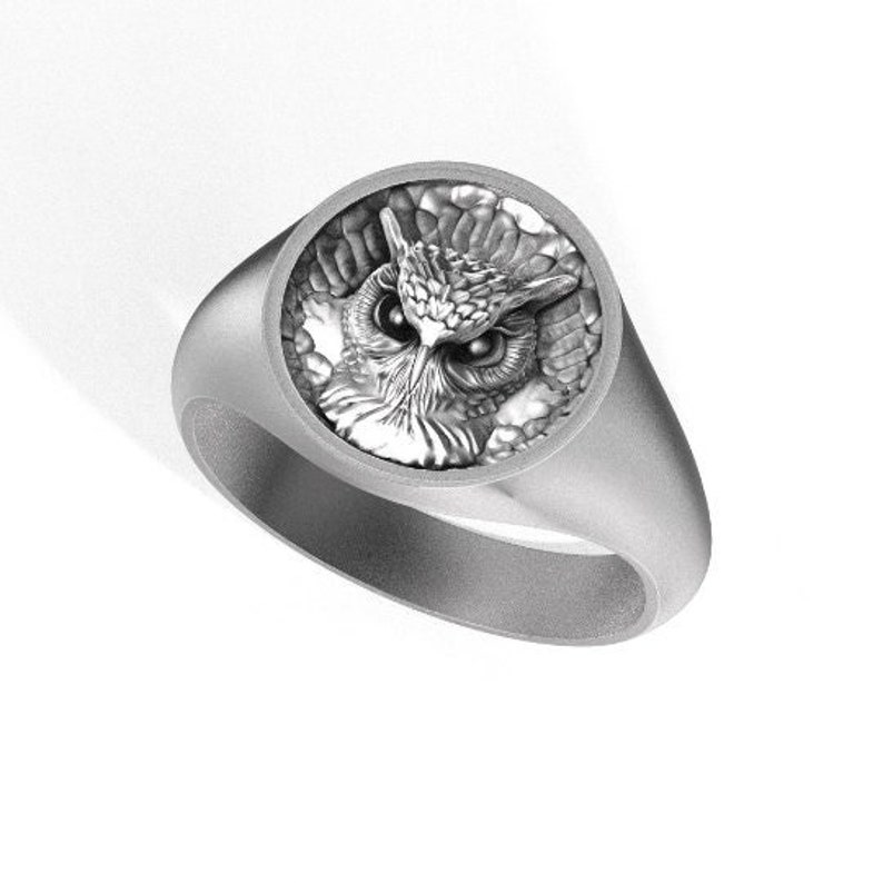 Angry Owl Signet Ring, Animal Jewelry Gifts, Unisex Jewelry, Unique Rings Jewelery, Gift for Him Her, Anniversary Gifts, Dainty Accessory - .br Angry Owl Signet Ring, Animal Jewelry Gifts, Unisex Jewelry, Unique Rings Jewelery, Gift for Him Her, Anniversary Gifts, Dainty Accessory - .br