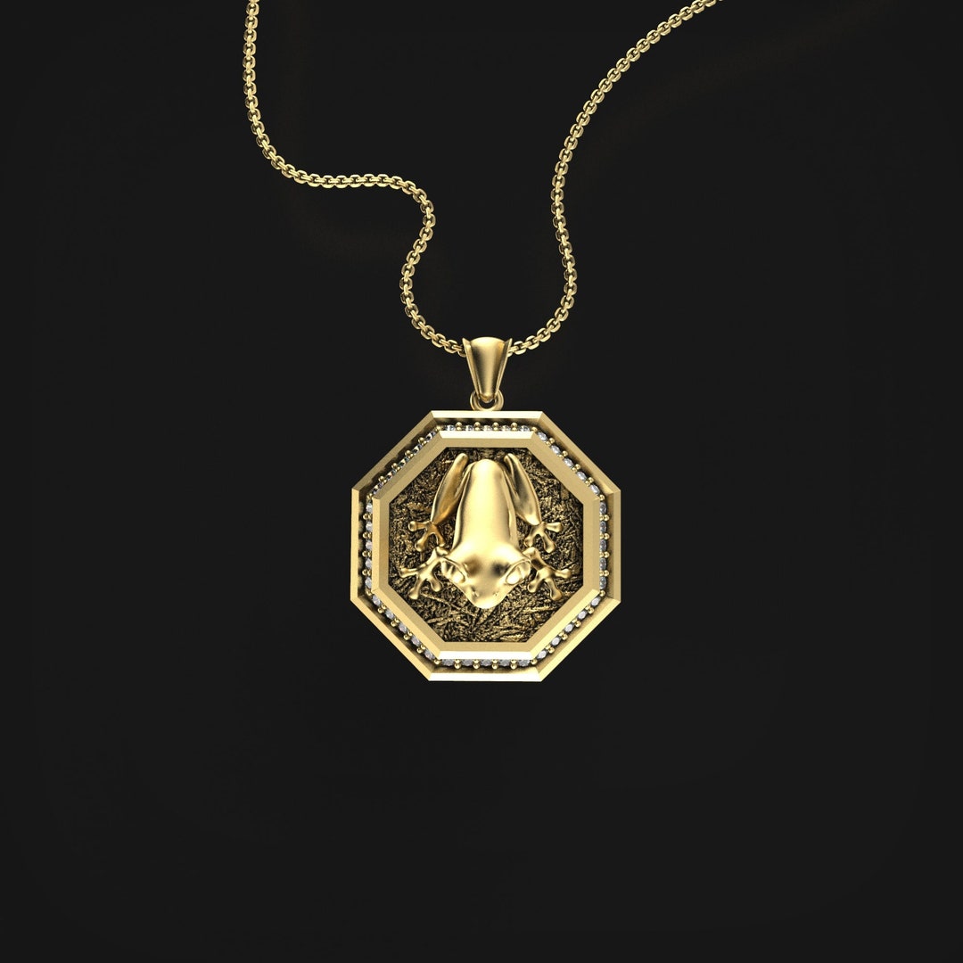 Frog Necklaces or Pendants, Animals Jewelry Gift, Mystic, Octagon