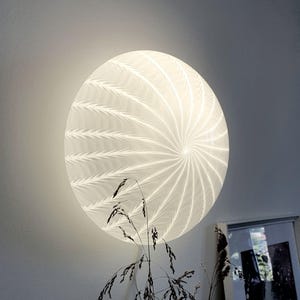 Vintage Murano Glass Flush Mount Light: Swirl Starburst, Mid-Century Modern