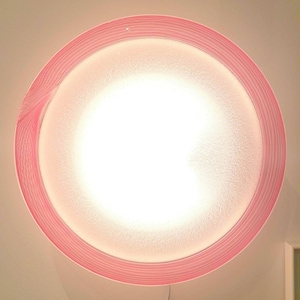 Vintage Murano glass pink filigree gray bubble flush mount wall ceiling light fixture | nursery lighting | Housewarming gift | minimalistic