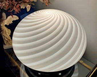 Lampada a spirale in vetro di Murano vintage: lampada da soffitto/tavolo a filo MCM