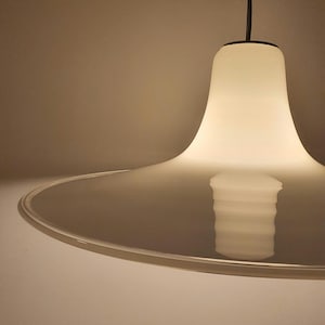 Vintage Murano Glass Pendant Light: Mid-Century Modern UFO Lamp