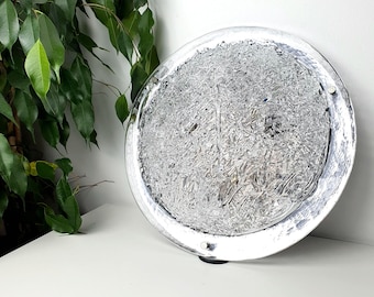 Vintage clear Murano flush mount light fixture | chrome base, handcrafted glass