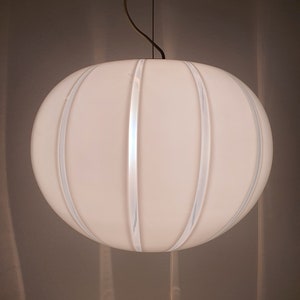 Vintage Murano Glass Swirl Pendant Lamp: Italian MCM Lighting