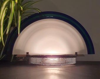 Aplique de cristal de Murano De Majo: Lámpara de pared Art Déco de media luna